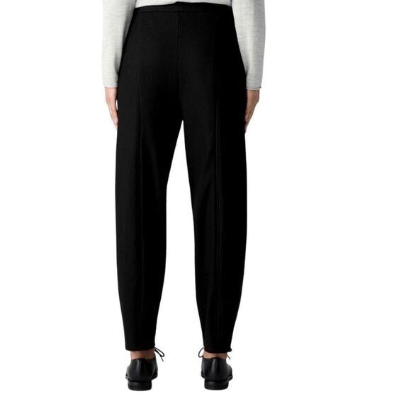 Eileen Fisher $268 Felted Wool Lantern Pant in black  small NEW - Picture 4 of 9